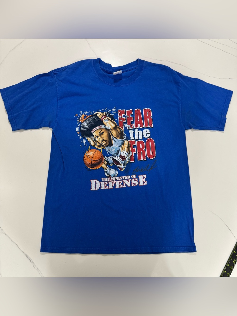 Y2K Ben Wallace “FEAR THE FRO” Detroit Pistons tee 🏀🔥
